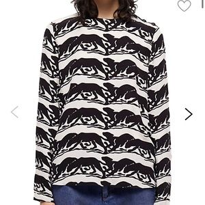 The Kooples, Panther-print blouse